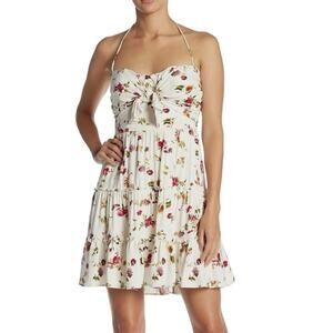 WAYF 153097 Women's Calabria Tier Mini Dress Ivory Sz. Medium